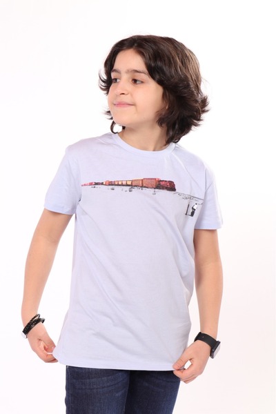 Toontoy Tricou pentru băiat Tren cu imprimeu