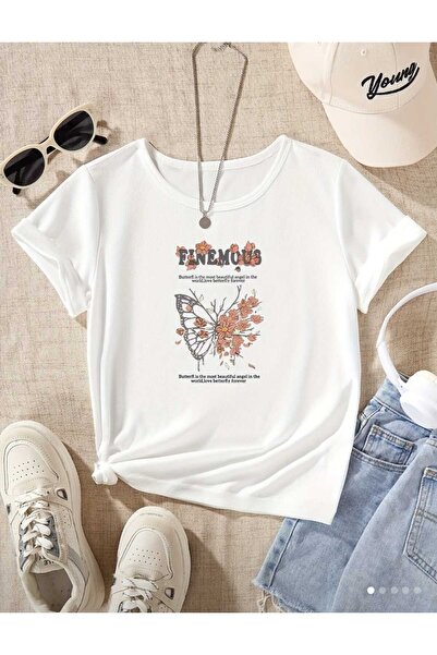 ÇEÇEN HOME (7-8 GODINA) Prozračno Mrežasta Brzo se suši Majica Leptir Štampan...