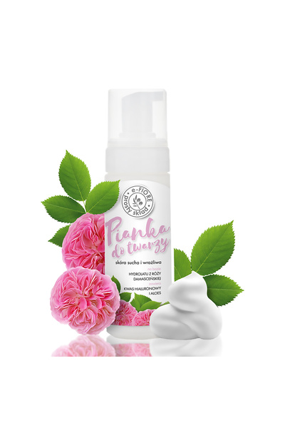 e-FIORE Spuma de trandafir de Damasc, 150 ml