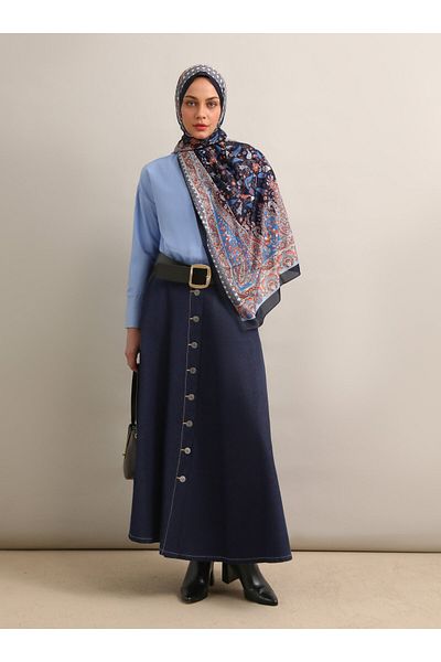 Benin Benin Dark Blue Skirt