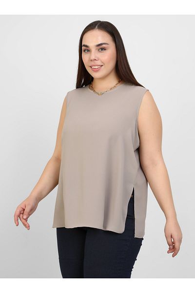 ALİA Αμάνικο μπλουζάκι Plus Size - Dark Mink - Alia