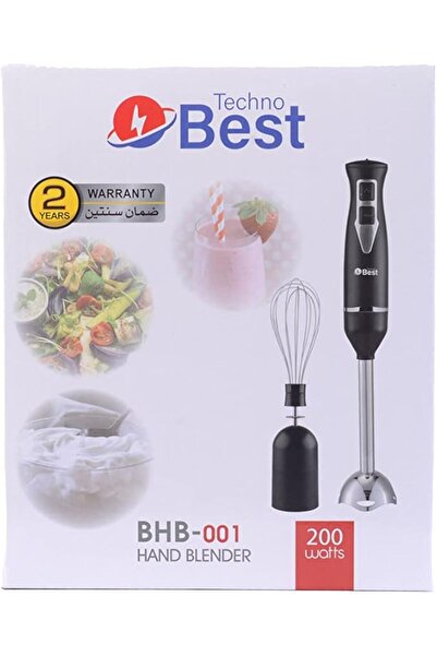 Techno Best خلاط يدوي من الفولاذ المقاوم للصدأ مع خفاقة