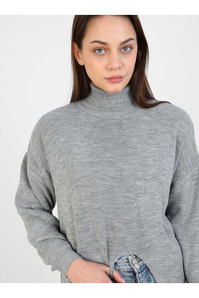 Por La Cara Gray Knitwear Tunic - Por La Cara Design