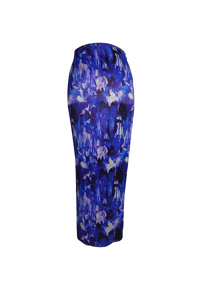 MANOTRES Satin Pareo - Blue Firework Design