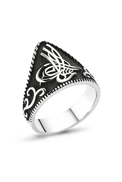 Gumush Gümüş Tuğralı Okçu Zihgir Erkek Yüzük