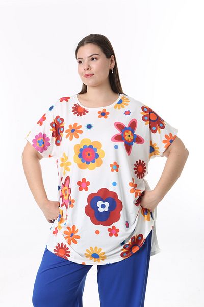 XL Modam Women's Digital Looked Large Size Tunic