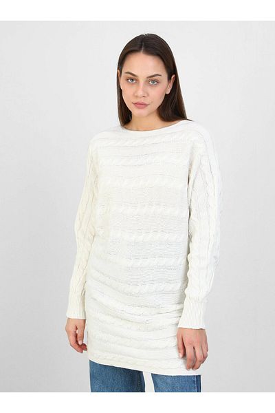 Por La Cara Knitwear Tunic - Bone Detailed - Por La Cara