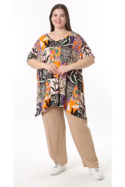 XL Modam Women's Digital Looked Large Size Tunic
