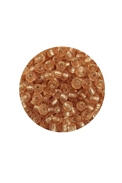 STUMBANNG Cast glass sand beads (8/0) 3 mm - 20 grams - transparent honey color - bnc143