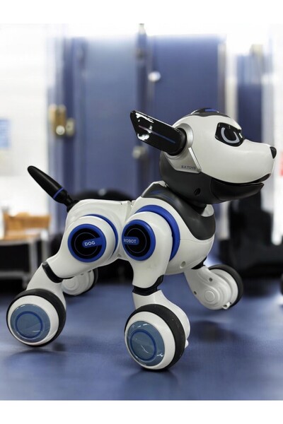 YILDIRIM OYUNCAK Uzaktan Kumandalı Full Fonksiyon Şarjlı Işıklı Müzikli İnteraktif Robot Köpek 29 cm Hareket Algılama