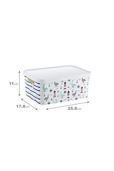 Smartware Stafi Patterned Multi-Purpose Box with Lid 4.5 Lt