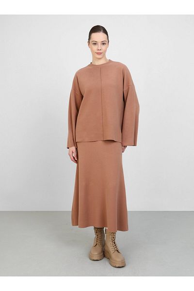 Benin Φούτερ Thessaloniki Oversize Soft Textured - Milk Coffee - Benin