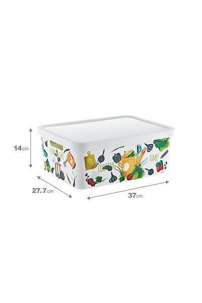 Smartware 12 lt Capacity Stafi Patterned Multi-Purpose Box