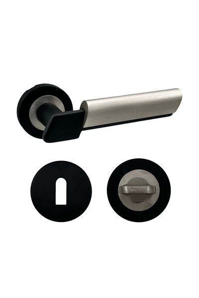 Sofuoğlu Linda Alm Round Rosette Door Handle Room Satin Paint Matte Black