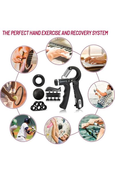 Seram Collection Black Hand Arm Wrist Strengthener Exerciser 5-60 Kg Carpal Direc Hand Spring Device Resistance Spring