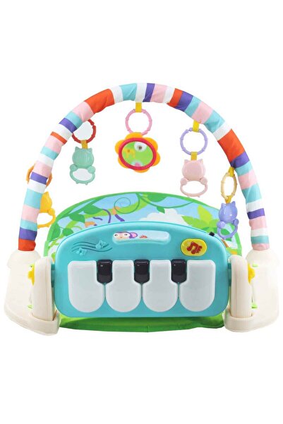BABYCİM Babycim Bebek Piyanolu Oyun Halısı Ve Jimnastik Merkezi (AYNALI VE ÇINGIRAKLI)
