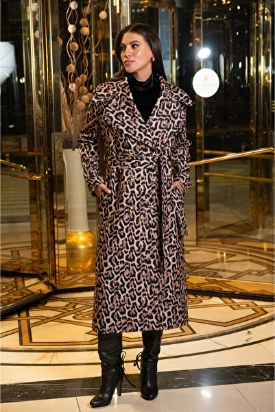 Esra Semiz Leopar Desen Kaban