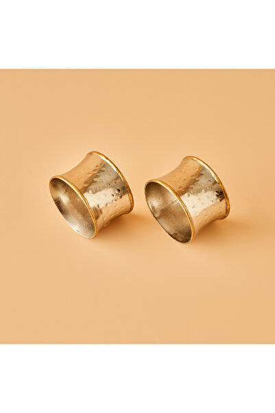 Bella Maison Δαχτυλίδια για χαρτοπετσέτες Lara, Σετ 2 Ασημένια (4,5x4,5x3,5 cm)