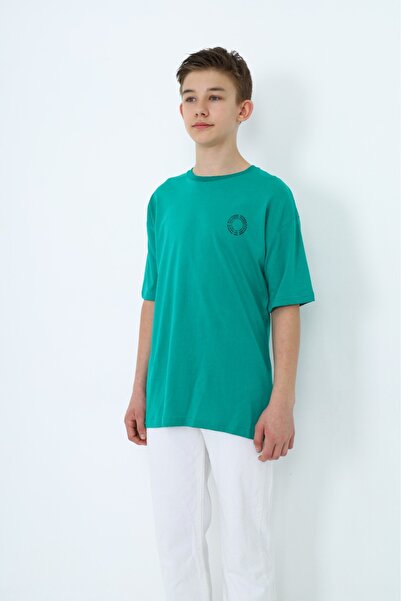 Toontoy Tricou pentru băiat față spate cu imprimeu
