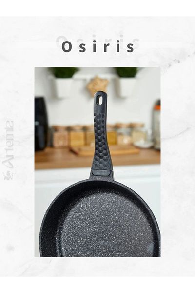 DMR LİFE Osiris Cast Iron/Granite 3 Piece Pan and Sauce Set (20-24-28cm)
