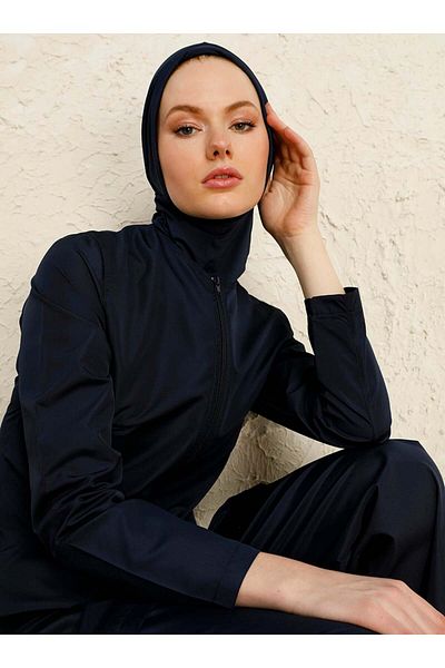 Mayo Bella Full Covered Swimsuit - Navy Blue - Swimsuit Bella