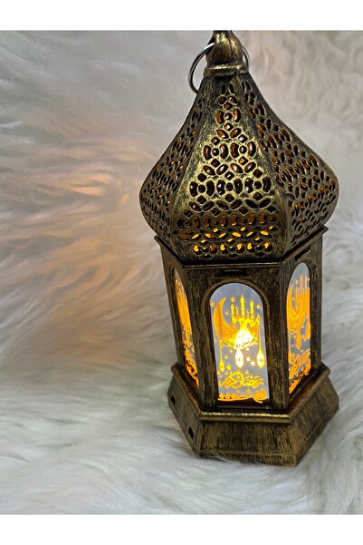 skycott Led Işıklı Dekoratif Asılabilir Mumlu Fener - 1 adet - ramazan süslem...