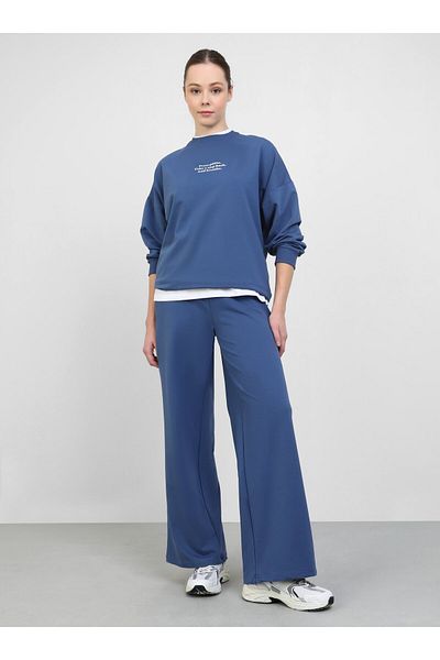 Benin Pantaloni tricotați Indigo - Croi largi - Benin