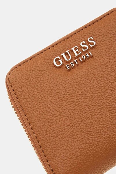 Guess Laurel Slg Small Zip Around Women's Brown Wallet Swbg8500137-Cog