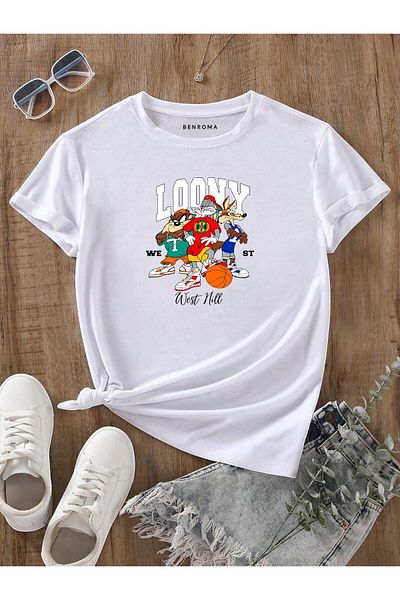 BENROMA 1 tricou este un cadou pentru achiziții de 6 și mai sus în coș - tricou pentru copii imprimat cu personaje de desene animate