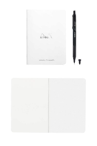 GLANCE Rhodia A5 Blackline 0.7mm Mechanical Lead - White Dot Notebook