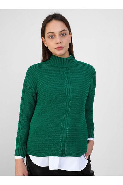 Por La Cara Green Knitwear Tunic - Por La Cara