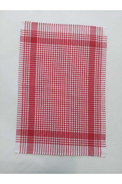 LilaMOON 2-Piece Red Colored Cotton Petite Checkered Napkin, Drying Cloth, Nutrition Cover