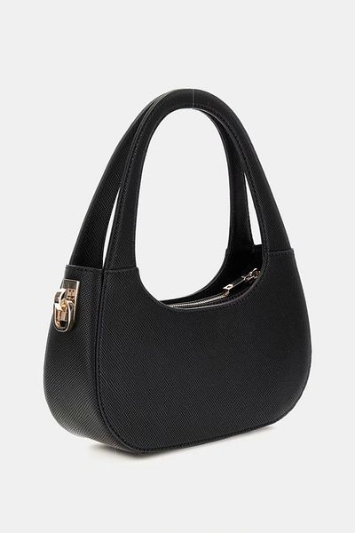 Guess حقيبة يد نسائية باللون الأسود Eco Jazlynn