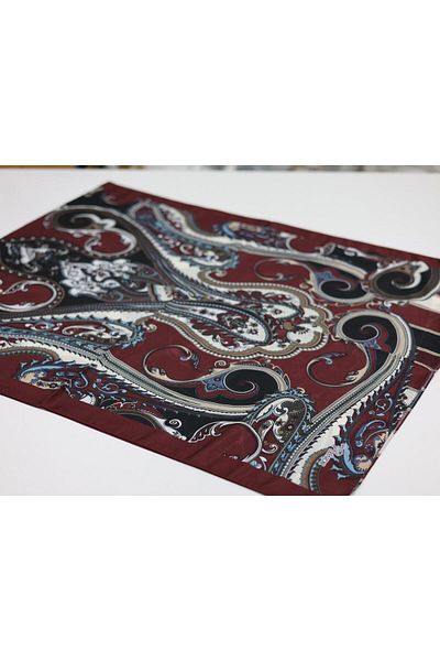 Bonjela Μαλακό βαμβακερό σάλι Claret Red Series - LBS1304
