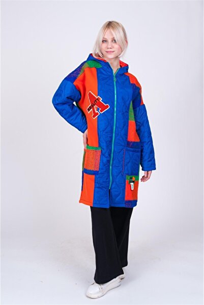 Marions 09-15 Years Girl's Orange Color Hooded Long Coat