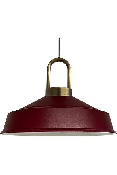 Bamyum Asletl-Lock Industrial Vintage Hängelampe  40 cm, Burgundisch Metall Pendelleuchte