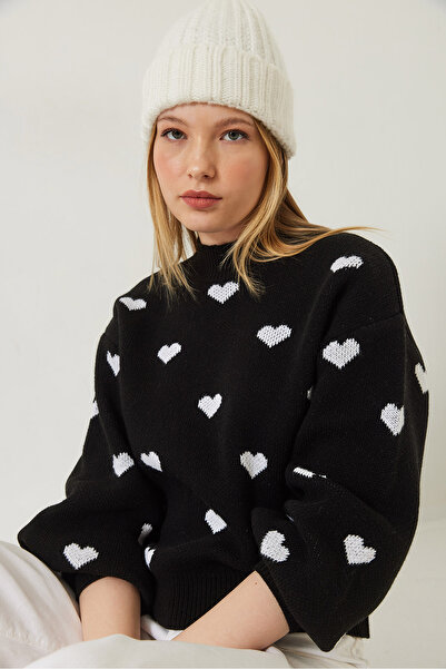 Bianco Lucci Pulover de damă cu modele de inimă 20246913