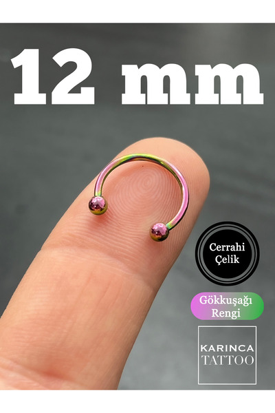 Karınca Piercing En Büyük Boy 12 Mm Göğüs Ucu Kulak Orbital Conch Septum Yarı...