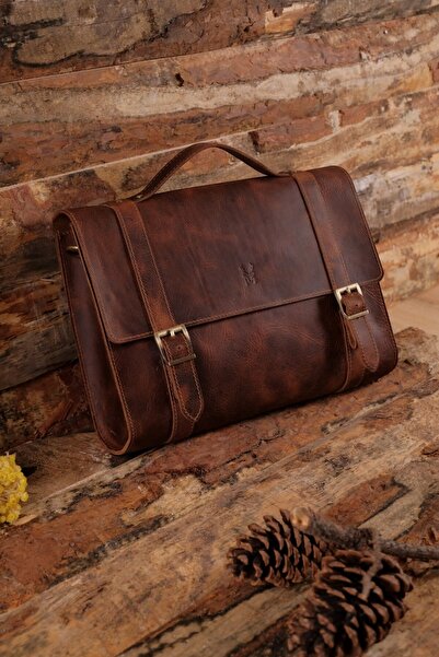 Modica Toronto - Hakiki Deri Postacı ve Evrak Çantası