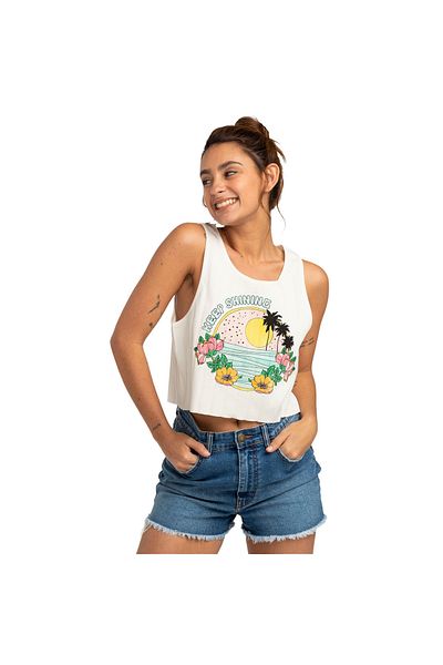 BİLLABONG Billabong المرأة تانك الأعلى عاشق الصبي الأبيض
