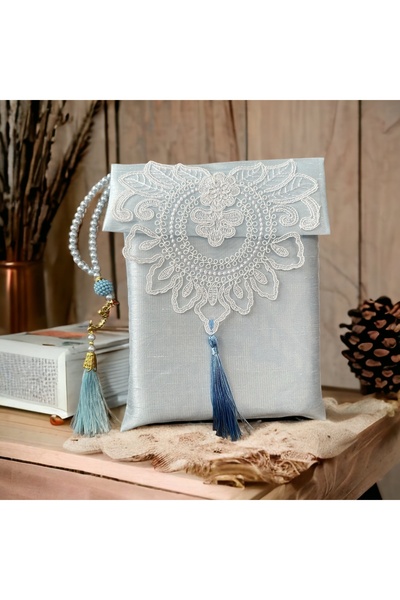 SOLAKLARGROUP Hediyelik Çeyizlik Ve Bohçalık Seccade Seti Ve Tesbih Kesesi Pudra