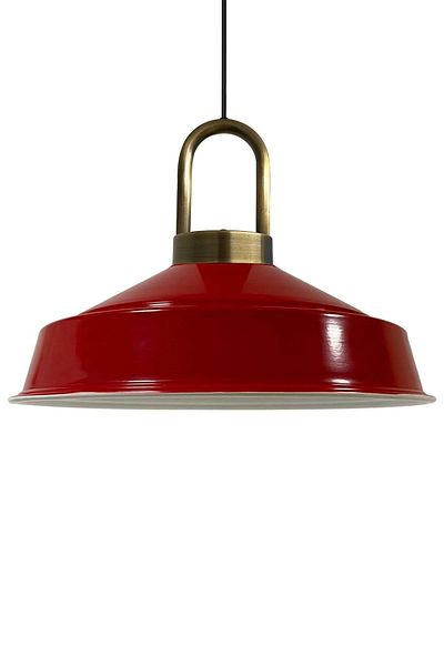 Bamyum Asletl-Lock Industrial Vintage Hängelampe  40 cm, Rot Metall Pendelleuchte