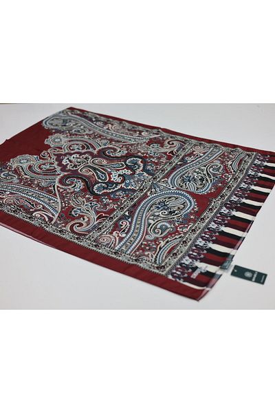 Bonjela Μαλακό βαμβακερό σάλι Claret Red Series - Lbs1311
