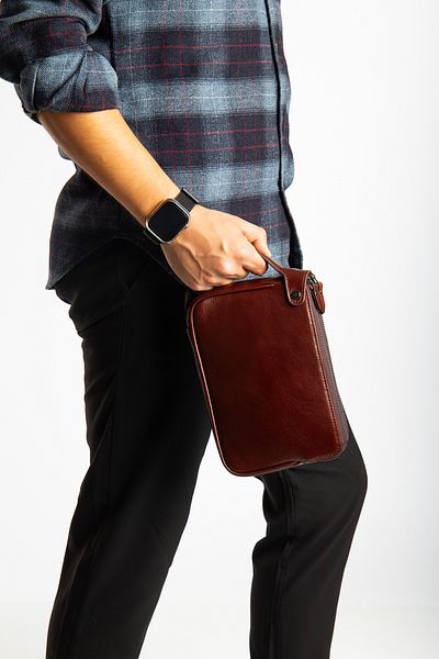 Niki Leather Πορτφόλιο Raul από γνήσιο δέρμα με φερμουάρ