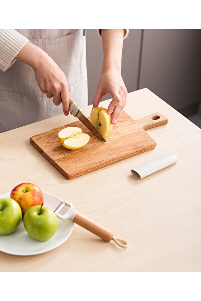 Genel Markalar Şık Kılıflı Meyve Bıçağı, Krem Renk, Pratik ve Estetik Tasarım