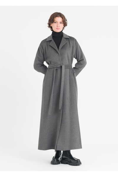 Armağan Ceket Yaka Kemerli Manto