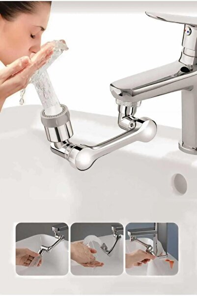 LOMİRA Robot Musluk Ucu - 2 Püskürtme Özellikli Hijyen Filtreli Oynar Başlık