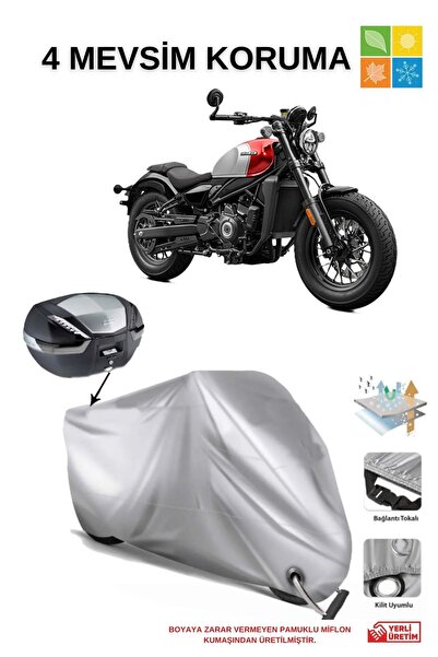 AutoEN CF-MOTO 450 CL-C ARKA ÇANTA GRİ KİLİT UYUMLU SU GEÇİRMEZ MOTOSİKLET BR...