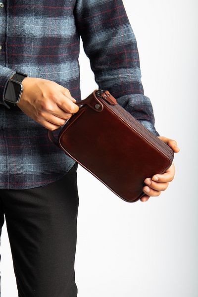 Niki Leather Πορτφόλιο Raul από γνήσιο δέρμα με φερμουάρ