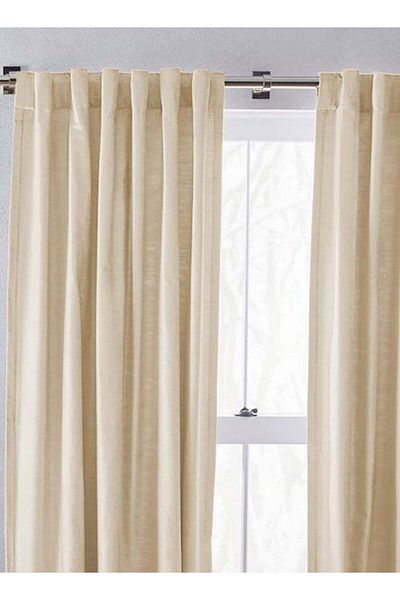 soufa dibaj Linen Curtain for Bedroom Dining Studio Office - Light Beige - 200×140 cm
